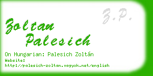 zoltan palesich business card