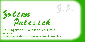 zoltan palesich business card